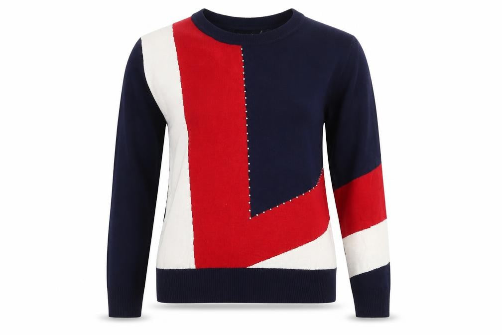 Paramour Women's Multicoloured Geometric Pullover Jumper Size S