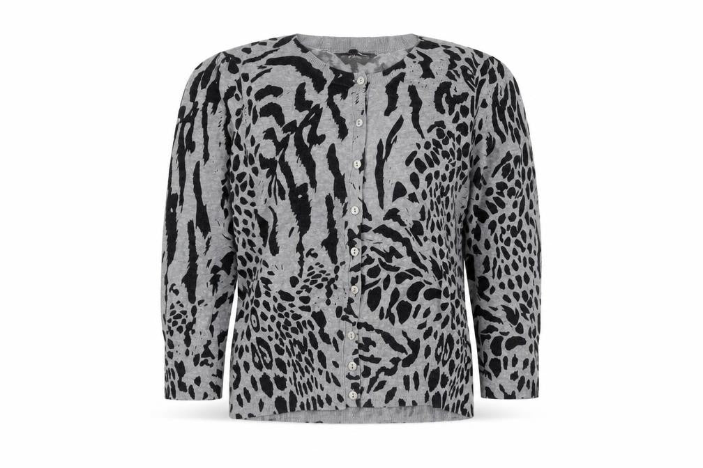 Dorothy Perkins Womens Grey Animal Cardigan 12