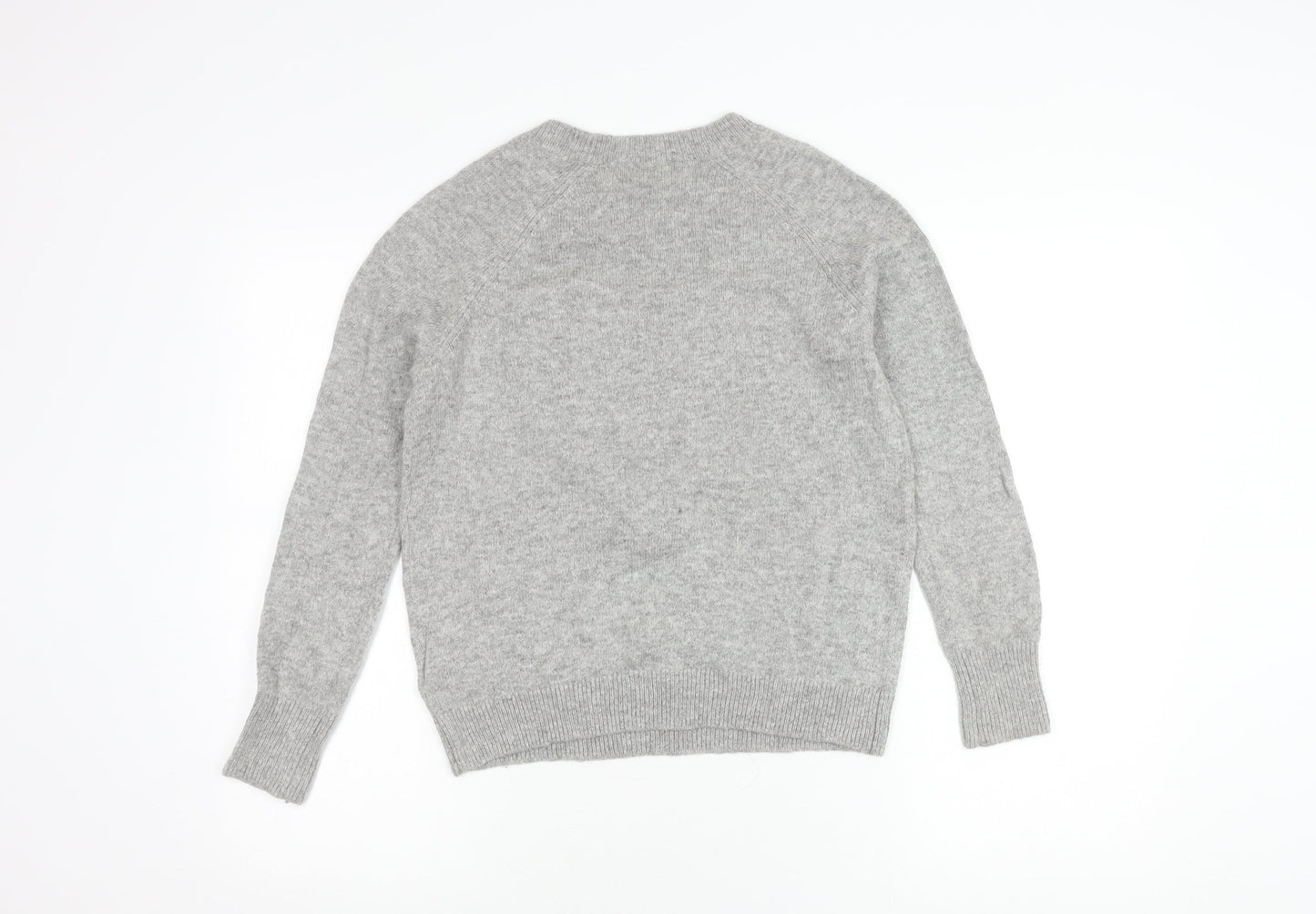 H&M Women's Grey XS Pullover Jumper Sequin Heart