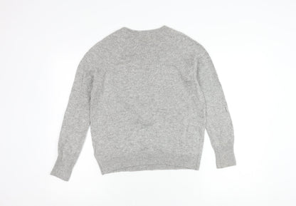 Back view of H&M Women's Grey XS jumper Sequin Heart