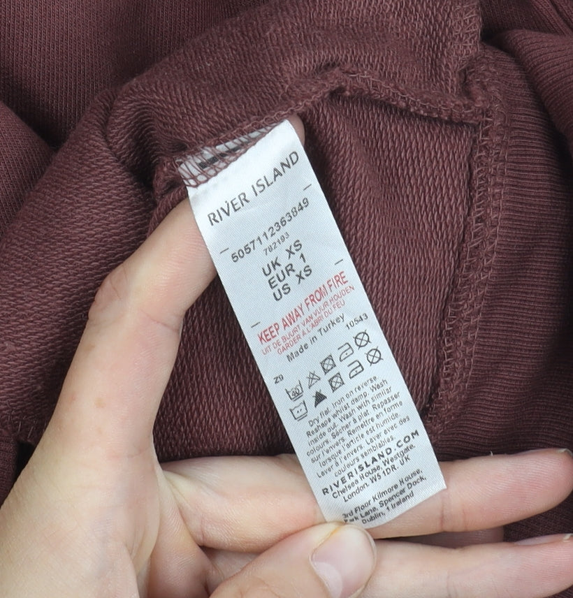 River Island Women's XS Brown Hooded Jacket