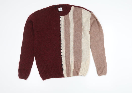 ZARA Women's Multicoloured Striped Pullover M