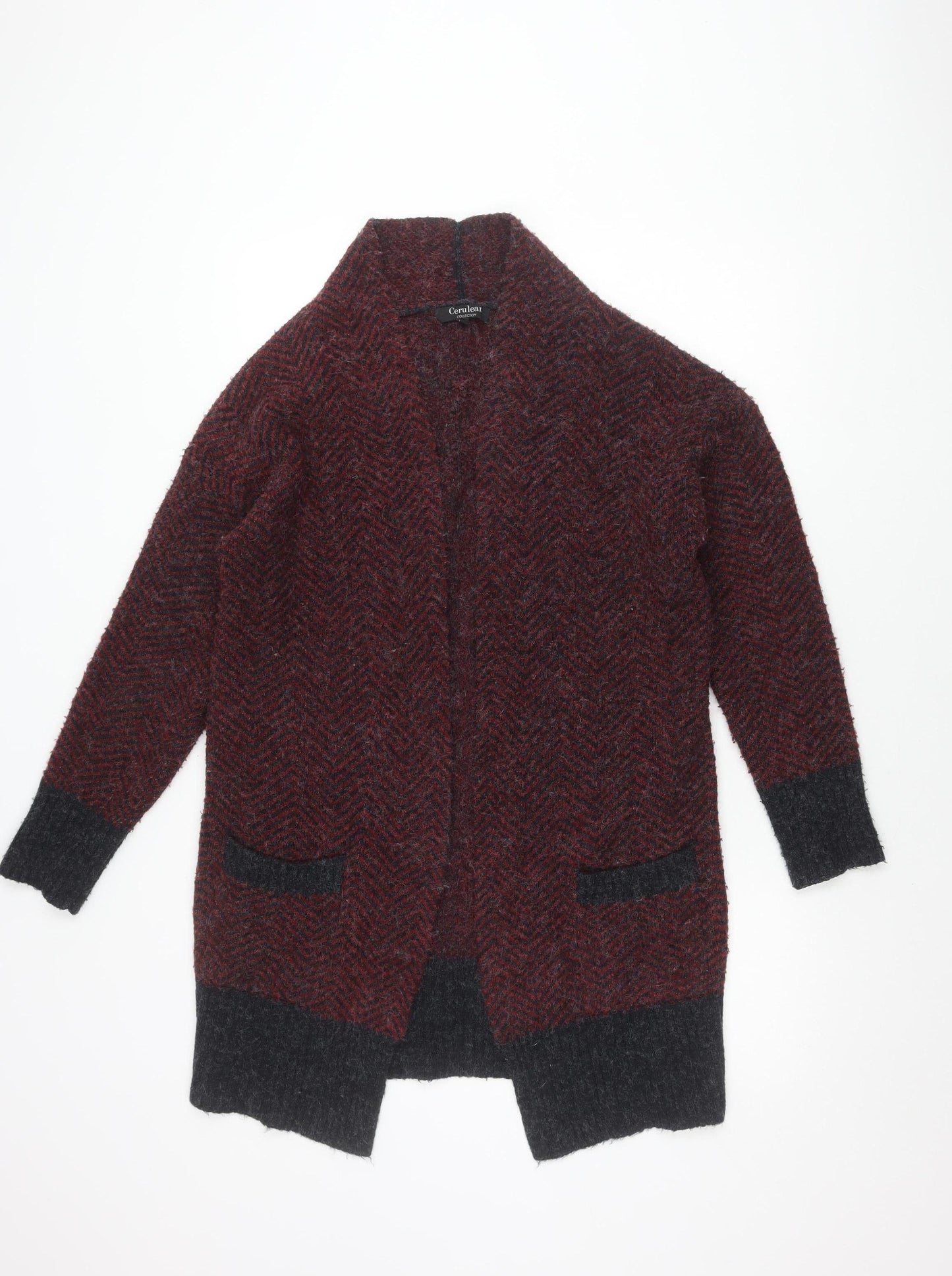 Cerulean Women's Purple Open Front Cardigan L Knit