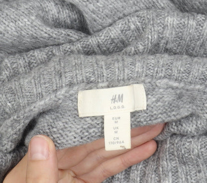 H&M Women's Grey Roll Neck Jumper, M, Winter Casual