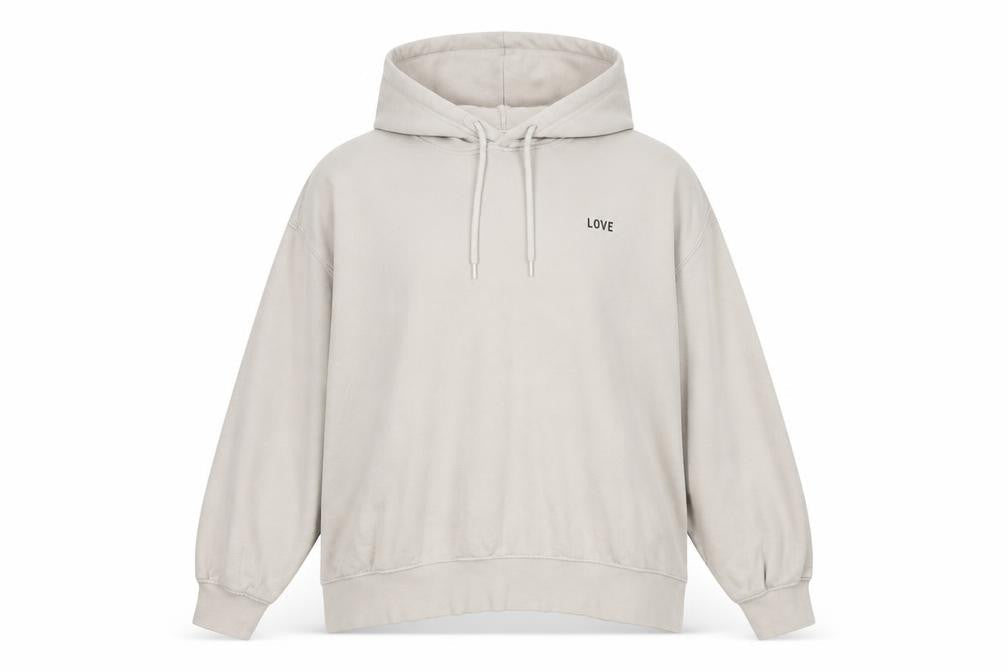 H&M Women's Beige XL Hoodie, Pullover, Casual, Logo Accent