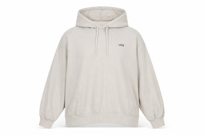 H&M Women's Beige XL Hoodie, Pullover, Casual, Logo Accent