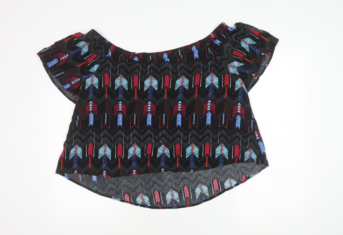 New Look Women's Multicoloured Geometric Top, Size 16