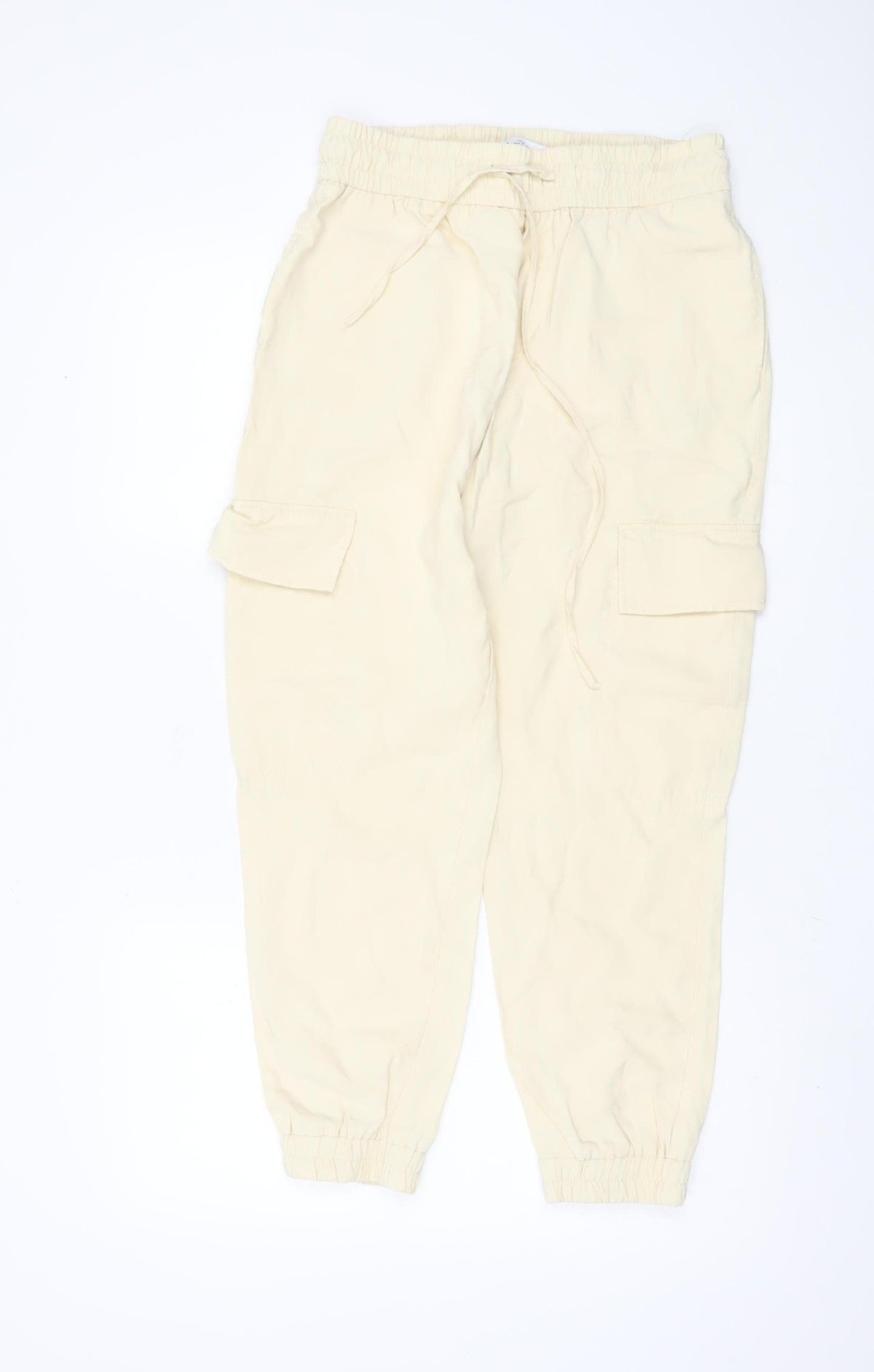 Zara Beige Cargo Trousers, Women, Size 10, Spring/Summer