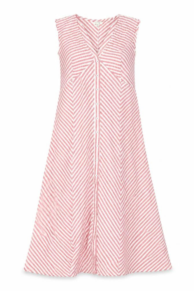 Max Studio Women's Red Striped Dress, Size 6