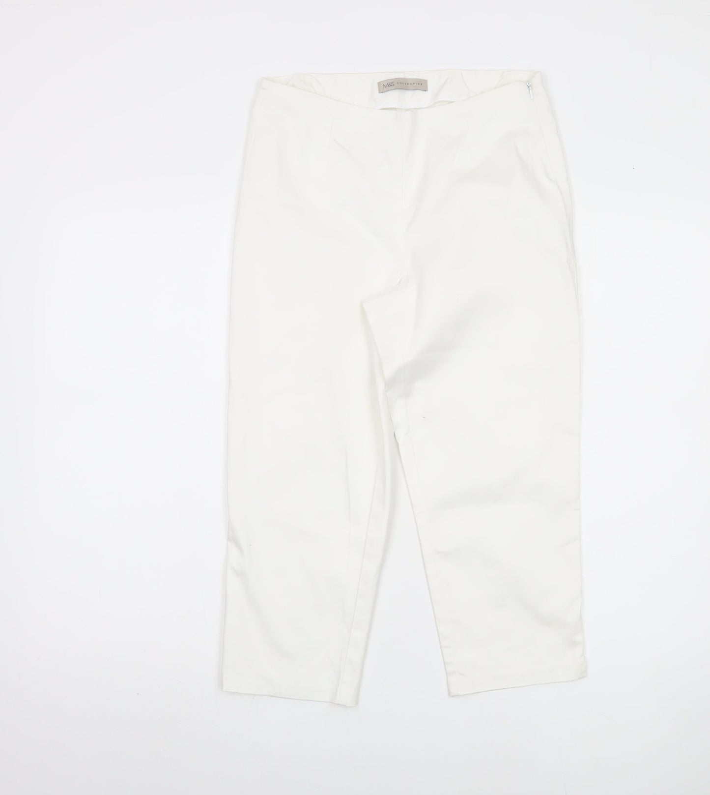 Marks and Spencer Women's White Trousers Size 10