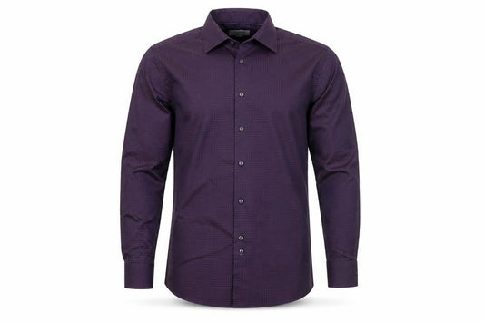 Eton Men's Purple XL Classic Fit Long Sleeve Shirt