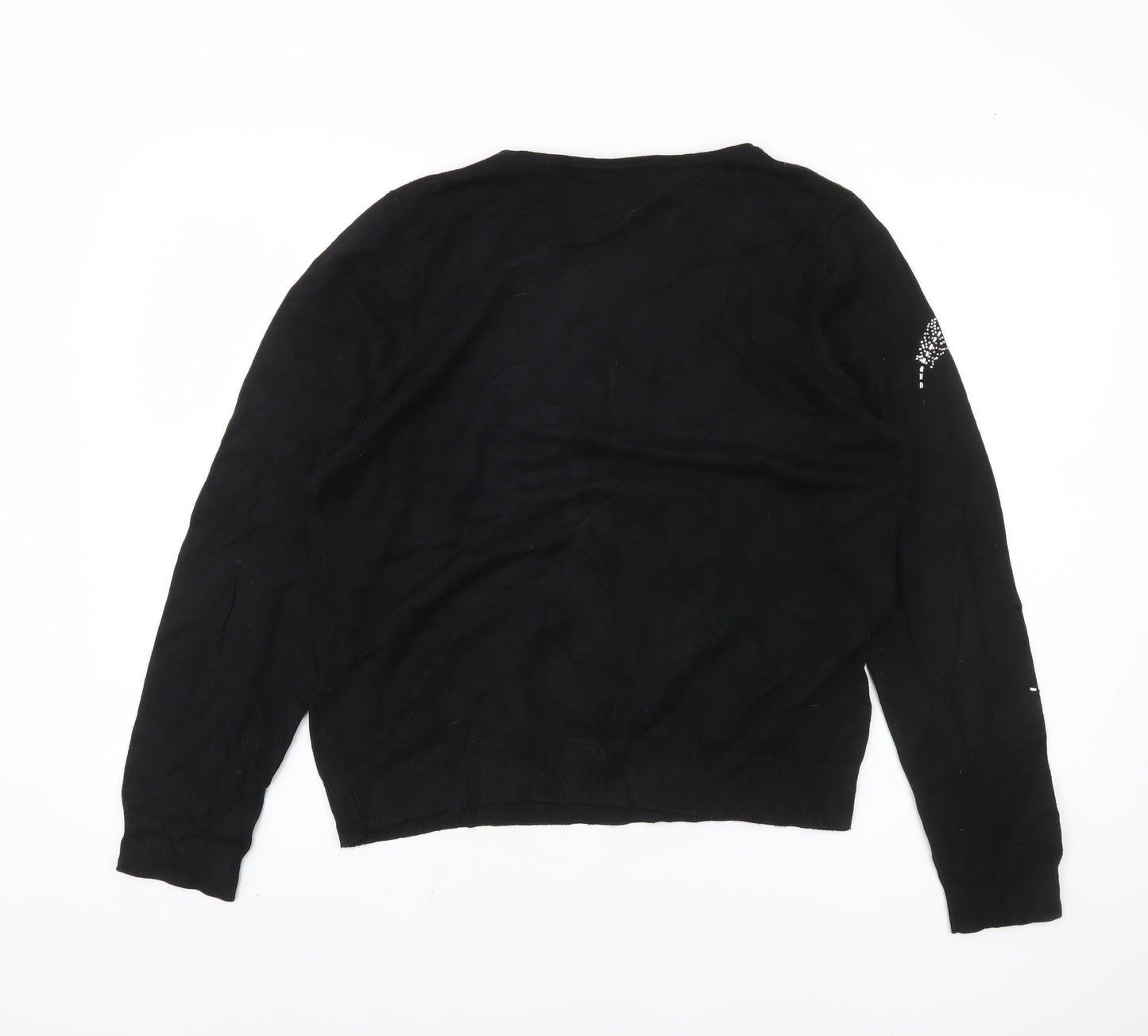 Roman Women's Black Beaded Pullover Jumper