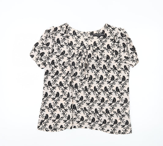 Dorothy Perkins Women's Animal Print Blouse Black Size 14