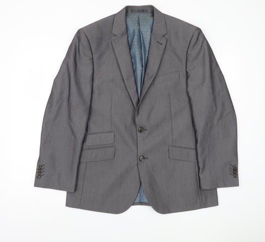 Greenwoods Men's Grey Tailored Blazer, M, Formal