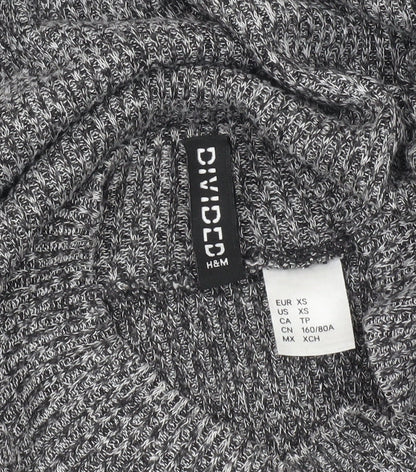 H&M Women's Grey XS Mock Neck Jumper