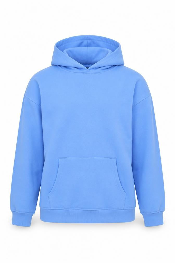 New Look Men's Blue Pullover Hoodie, Medium, Lightweight