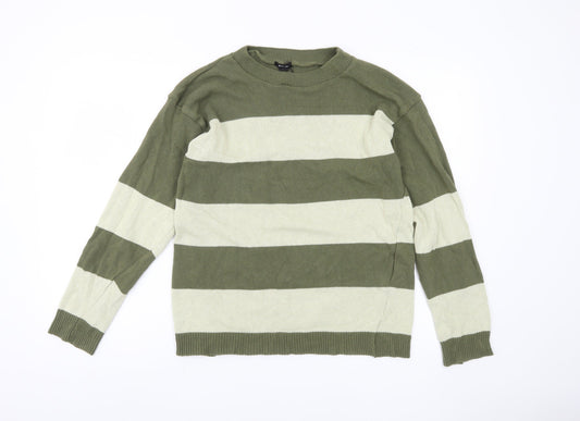 Nasty Gal Green Striped Women’s Pullover Jumper M