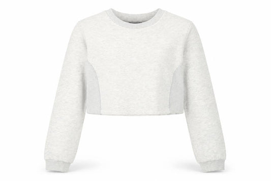 ASOS Women's Grey Cropped Pullover Sweatshirt Size 12