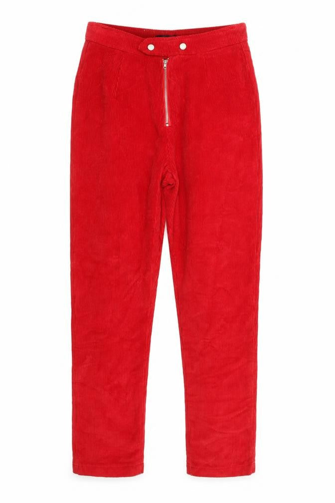 PrettyLittleThing Red Corduroy Trousers - Size S for Women