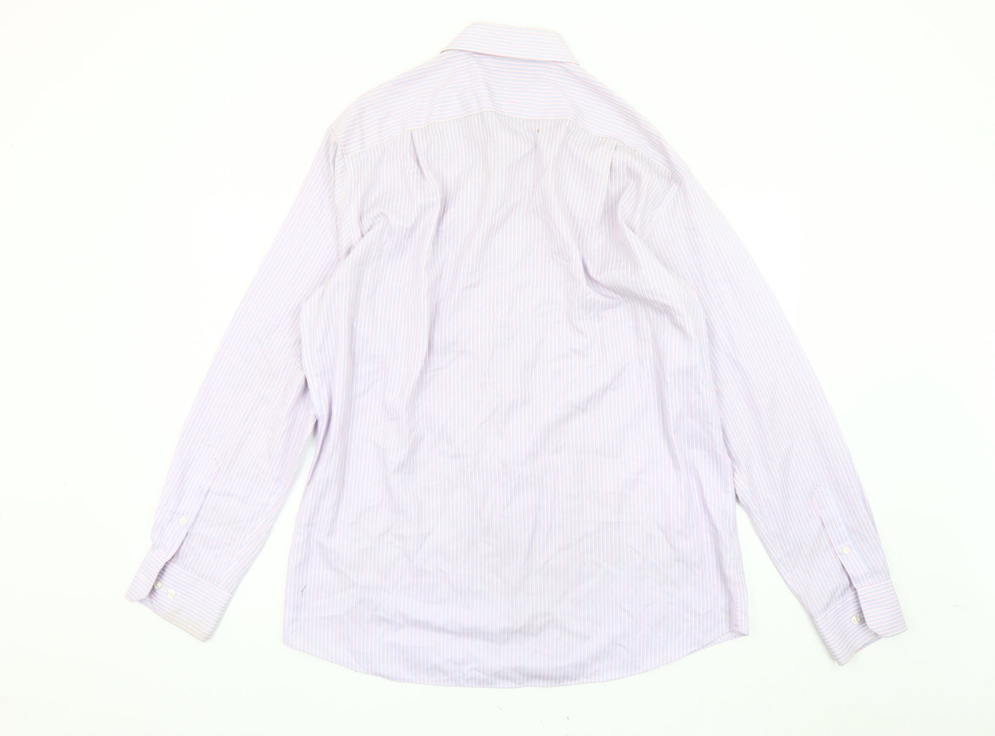 Marks and Spencer Men's Multicoloured Striped Shirt 16.5