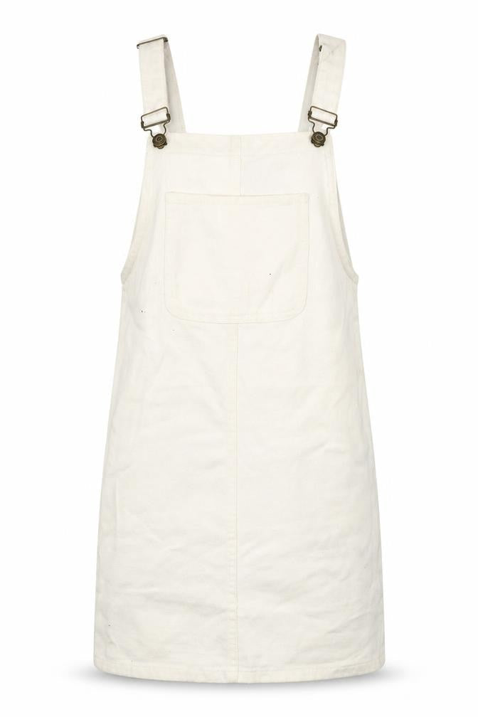 Denim Co. Women's Ivory Pinafore Dress Size 6