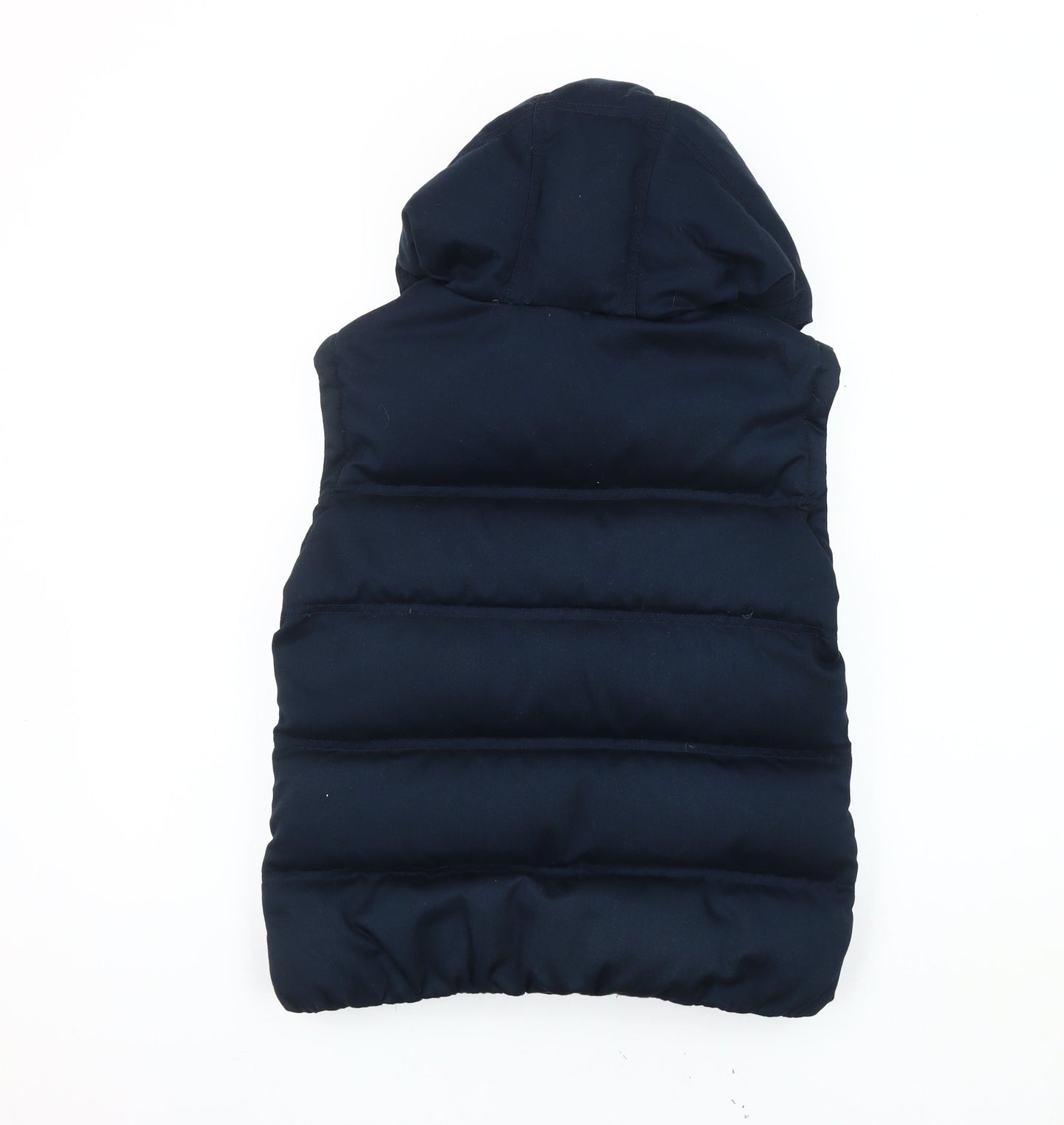 Jack Wills Women's Blue Puffer Waistcoat, Size 10, Hooded