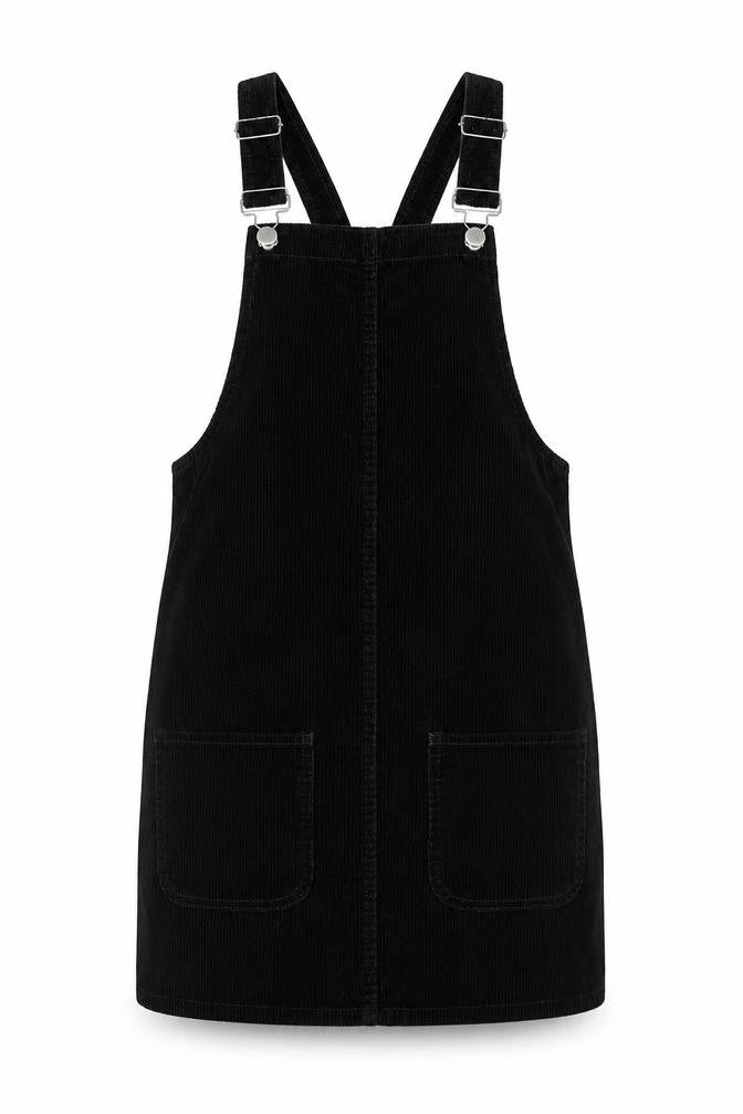 Denim Co. Women's Black Dungaree Dress Size 6