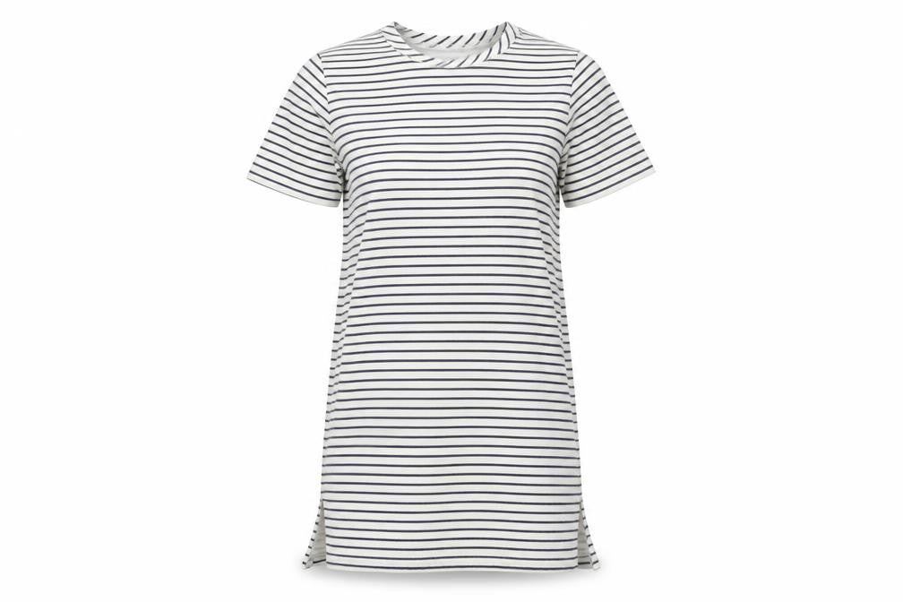 Buffalo David Bitton Women’s White Striped T-Shirt Dress