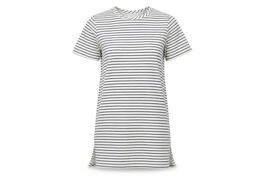 Buffalo David Bitton Women’s White Striped T-Shirt Dress