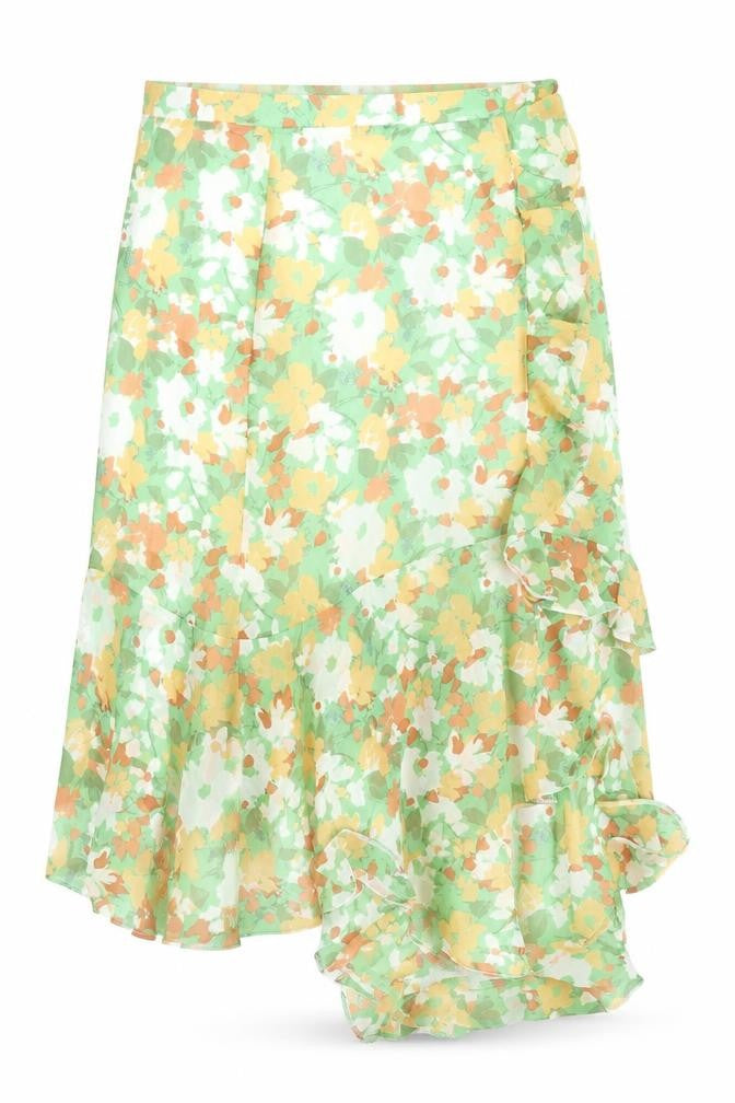 ASOS Women's Floral Midi Skirt Multicoloured Size 18