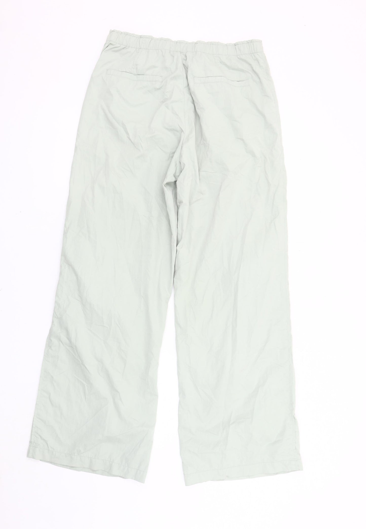 Zara Women's Grey Wide-Leg Trousers, Size 10