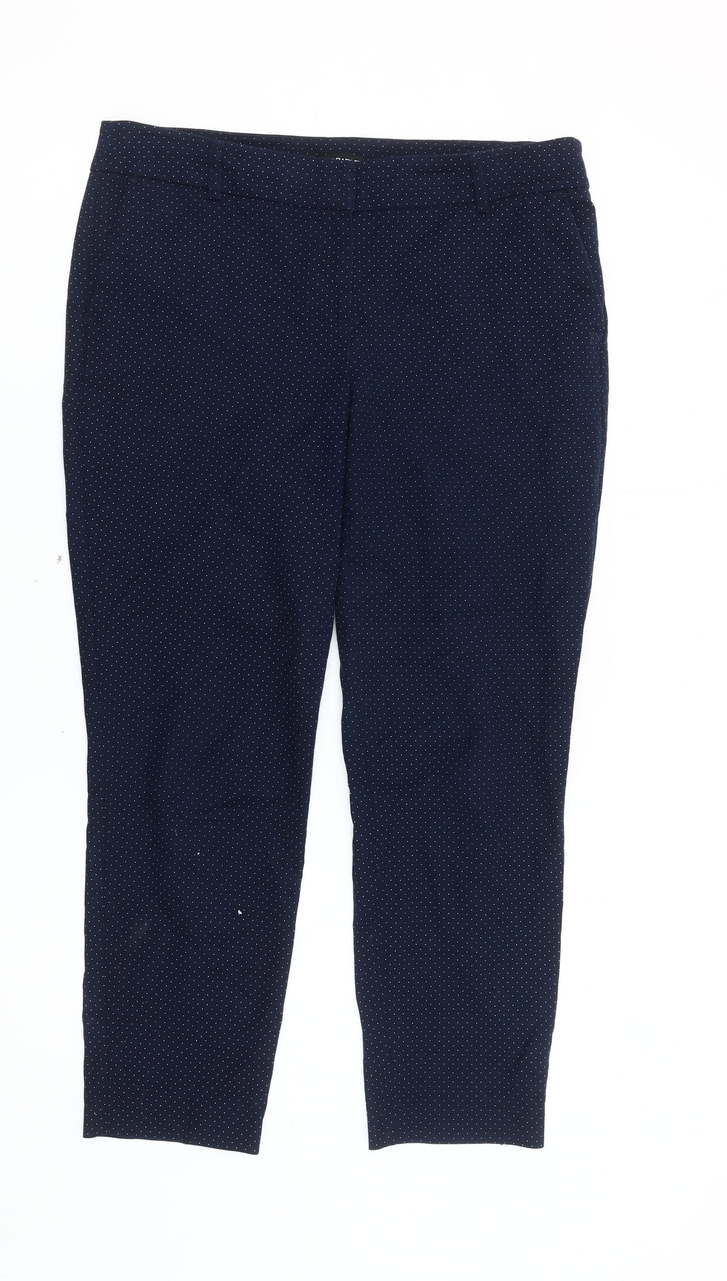 Hilary Radley Women's Blue Cropped Trousers Size 12