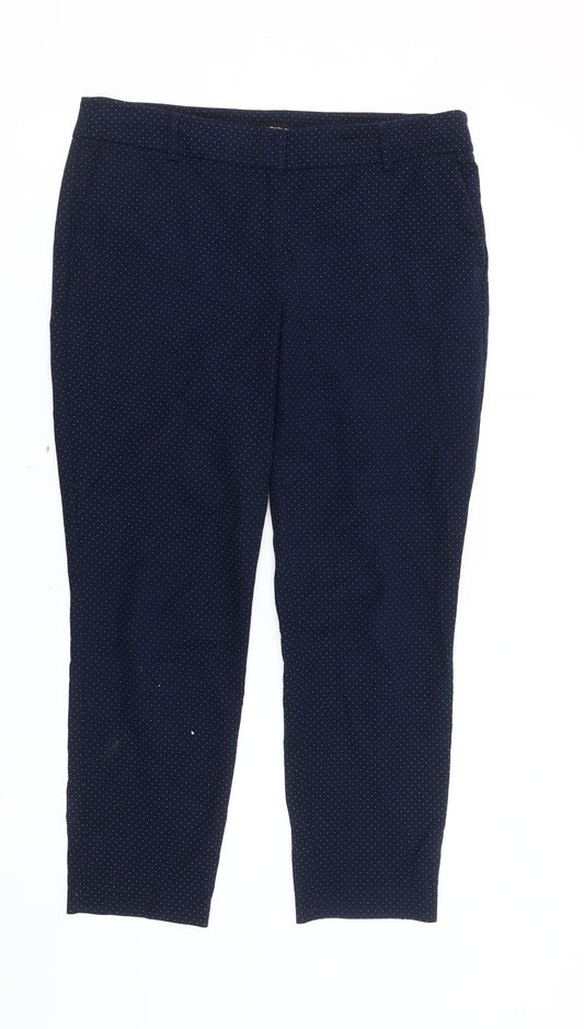 Hilary Radley Women's Blue Cropped Trousers Size 12