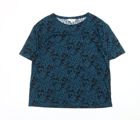 Marks and Spencer Women's Blue Animal Print T-Shirt