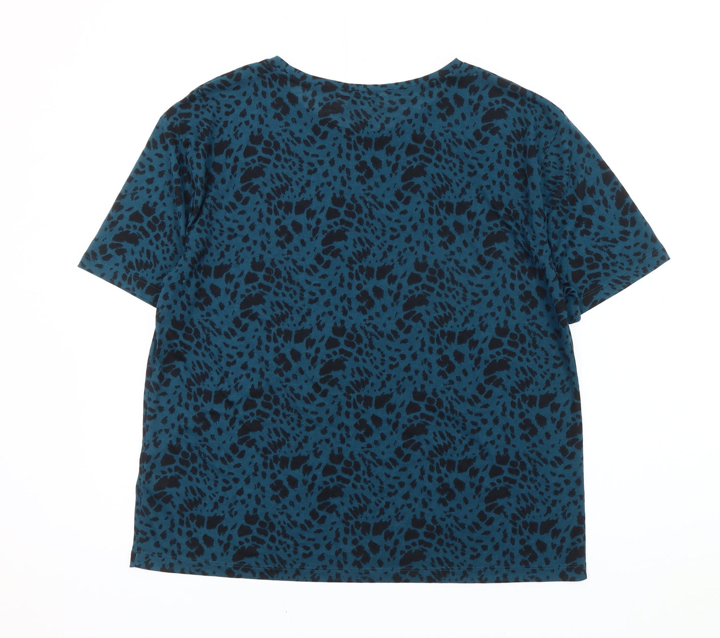 Marks and Spencer Women's Blue Animal Print T-Shirt
