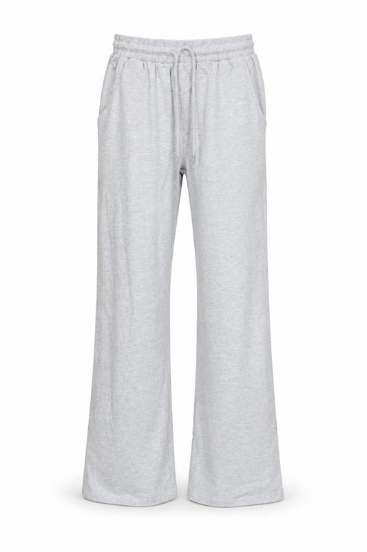 Front view of PRETTYLITTLETHING Women’s Grey Track Pants, size UK 4