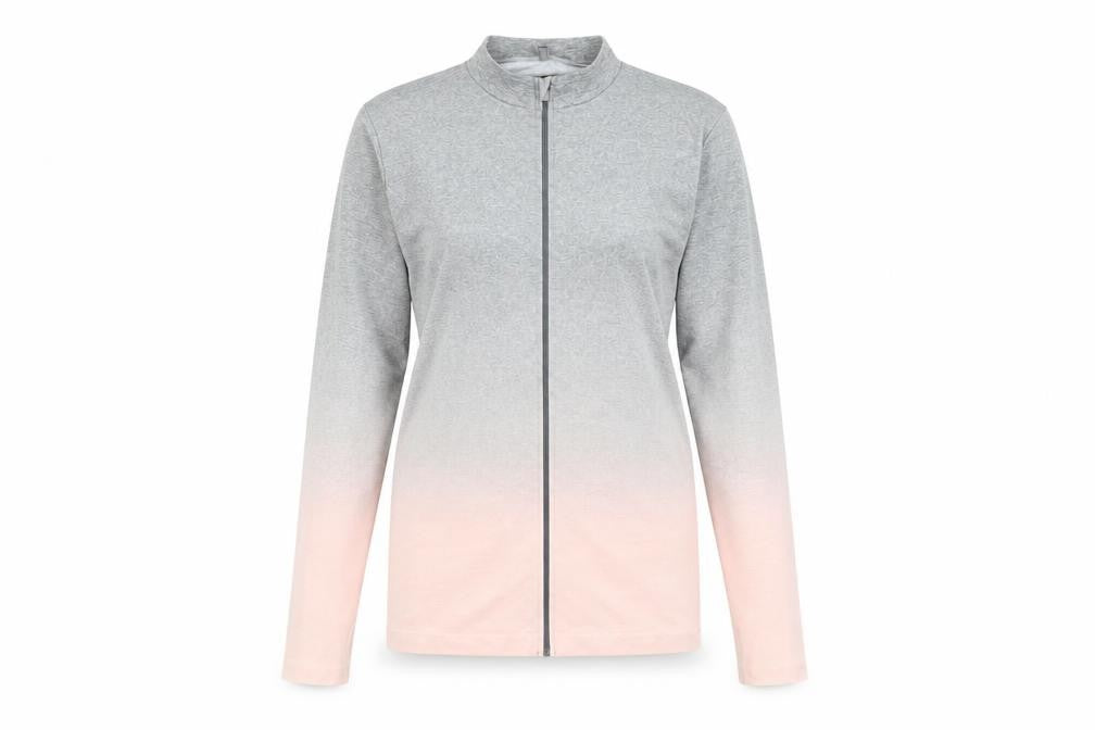 WorkOut Women's Grey Pink Ombre Activewear Jacket M