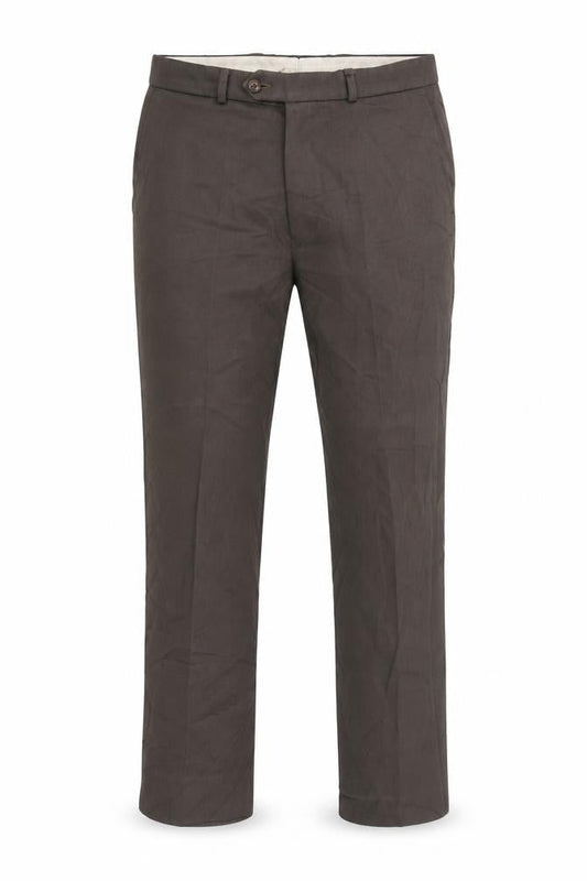 Front view of Debenhams Men’s Brown Wool Blend Trousers, 34 Waist