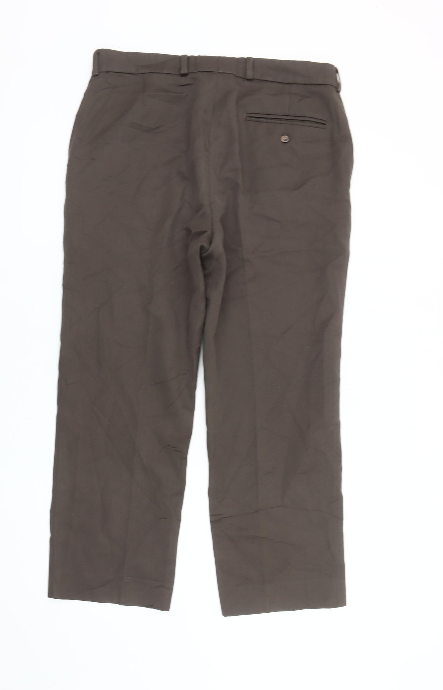 Debenhams Men’s Brown Wool Blend Trousers, 34 Waist