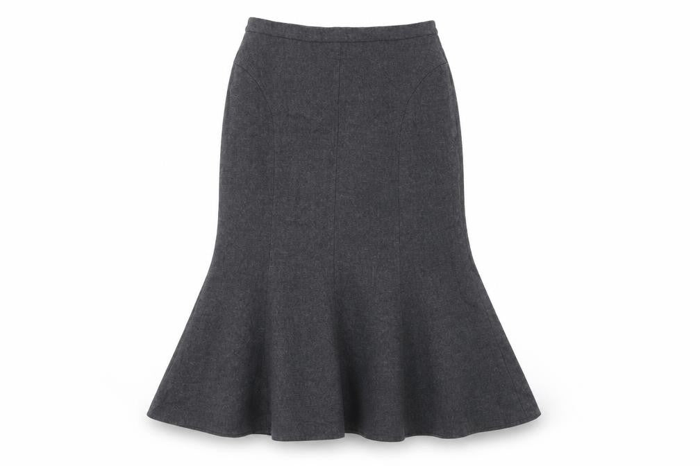 Eastex Women’s Grey Trumpet Midi Skirt Size 12