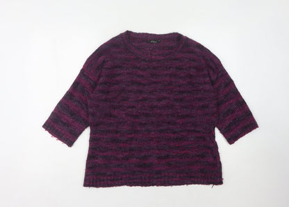 JM Collection Women's Multicoloured Stripe Jumper M
