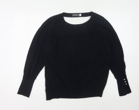 Mint Velvet Women's Black M Animal Print Pullover