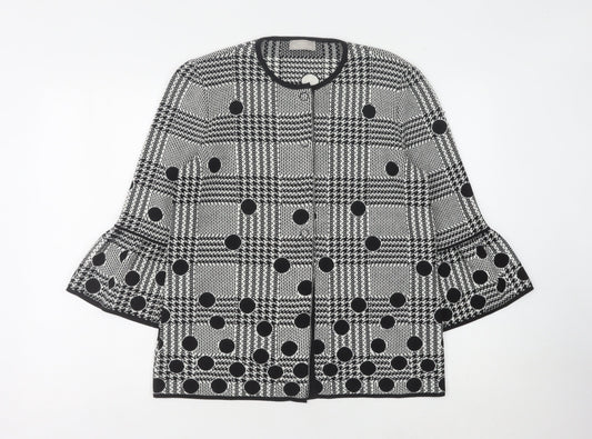 Maria Bellentani Women's Black Check Cardigan L
