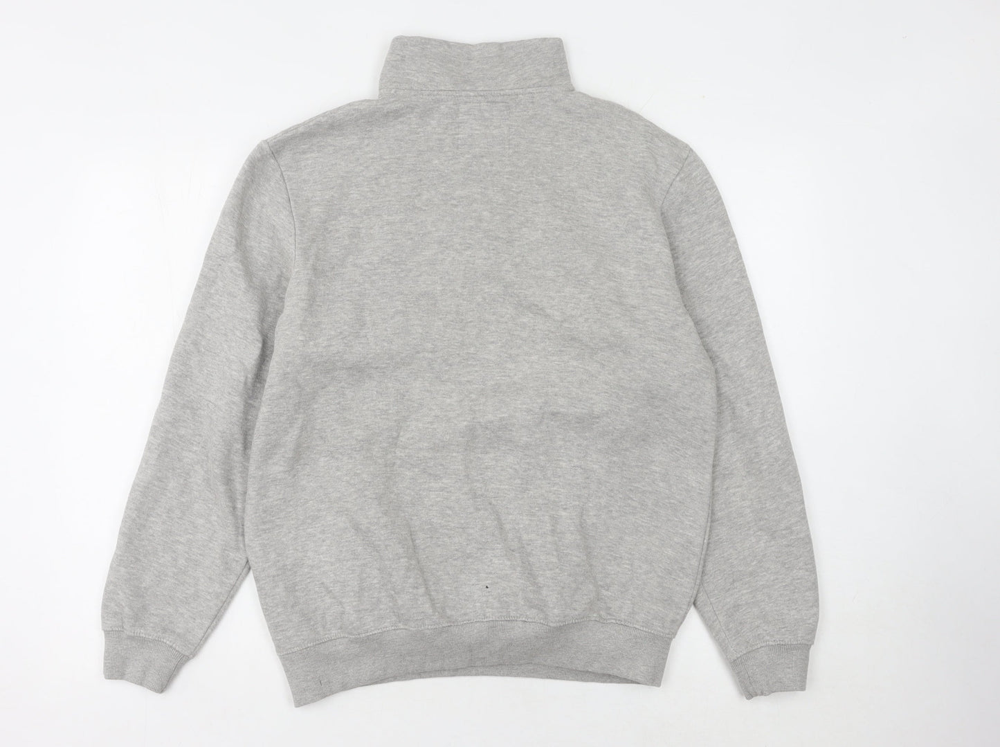 boohooMAN Men's Grey 1/4 Zip Sweatshirt Size L