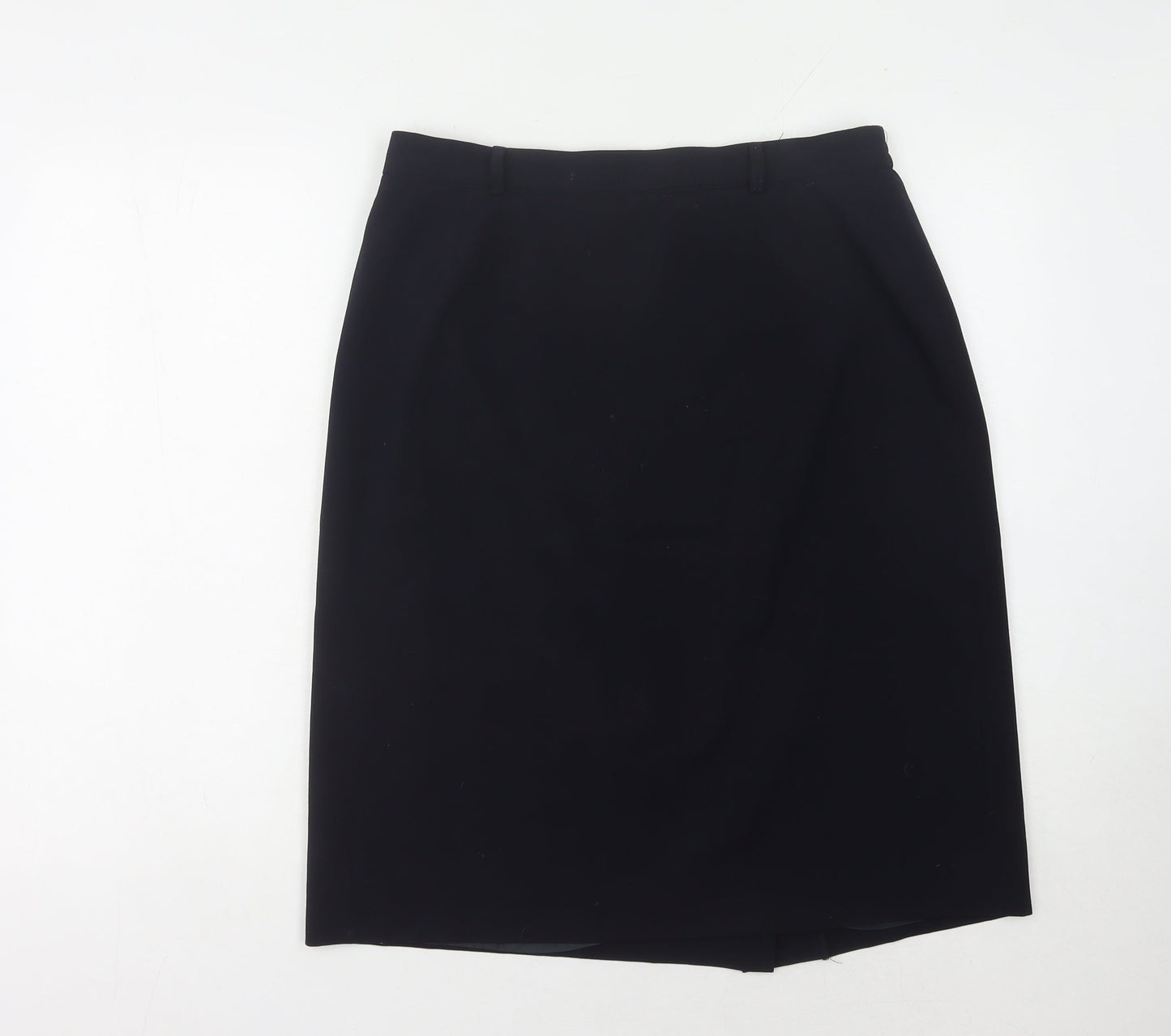 Viyella Petite Black Wool Blend Women's Pencil Skirt