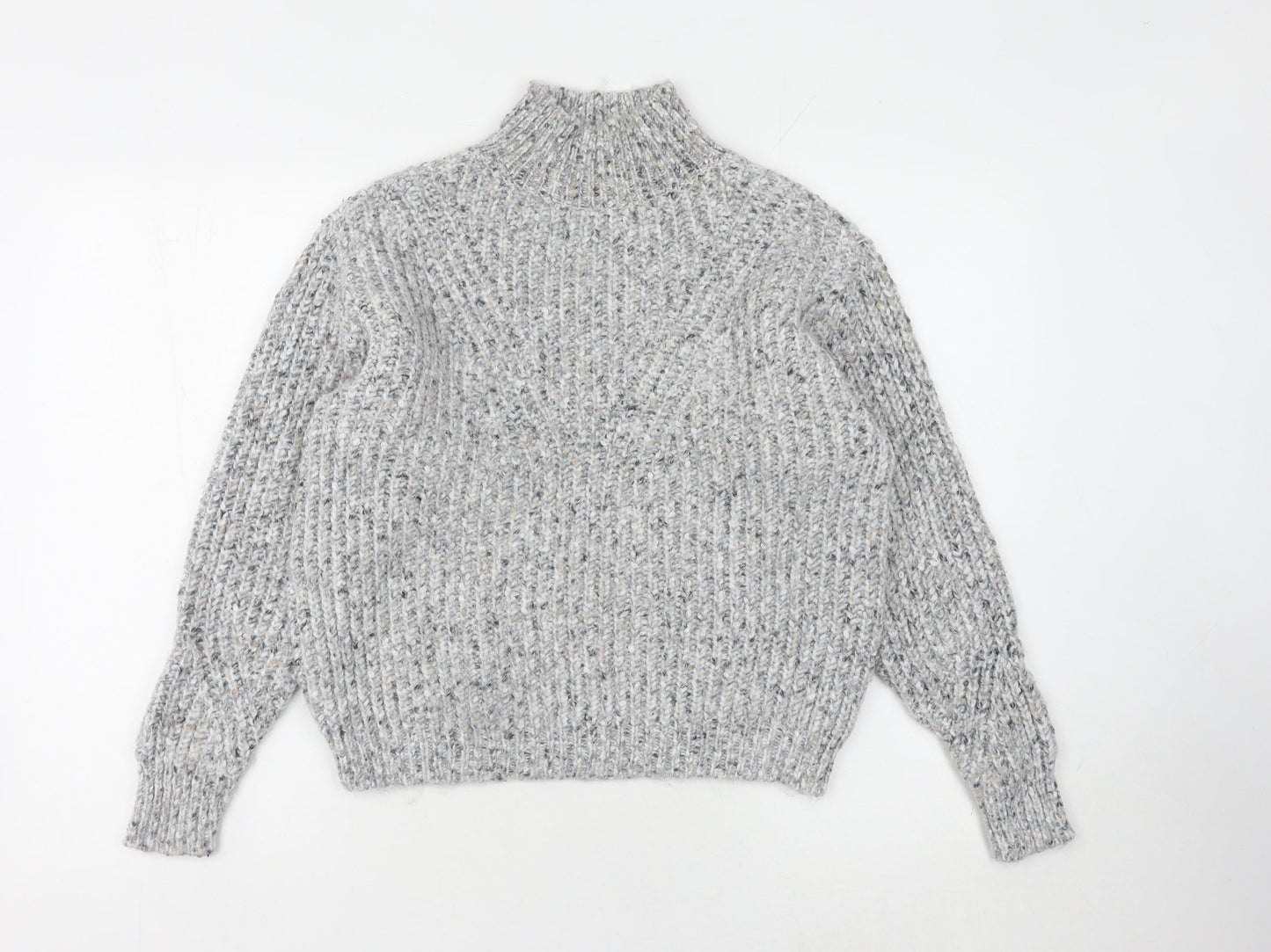 Marks and Spencer Women's Grey XS Chunky-Knit Jumper