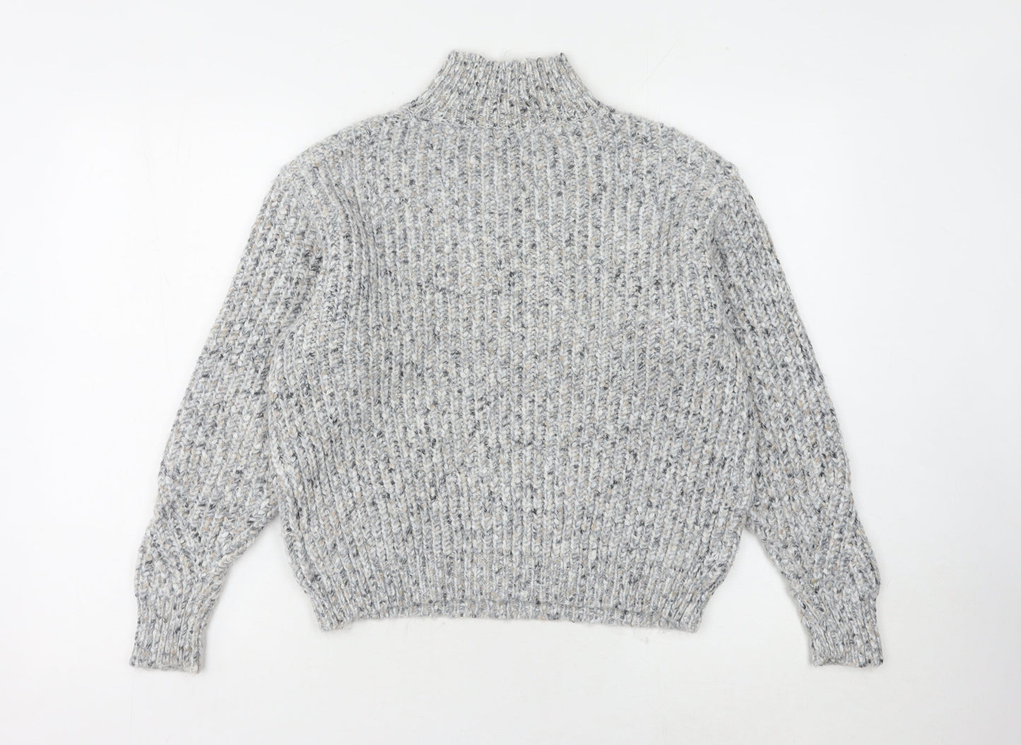 Marks and Spencer Women's Grey XS Chunky-Knit Jumper