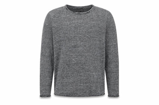 Front view of SMOG Men's Grey Slim Fit jumper XS