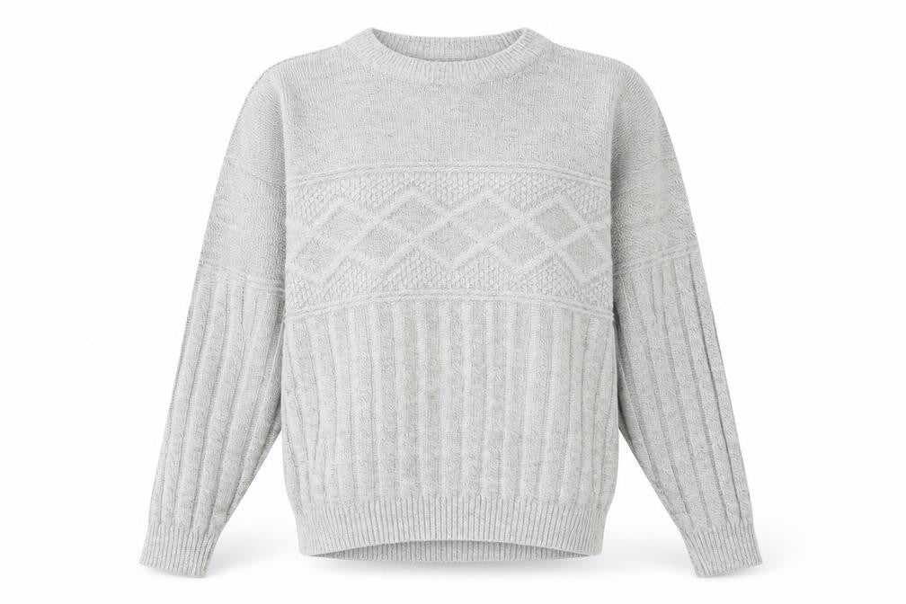 Casual Club Ivory Cable-Knit Women's Pullover Jumper