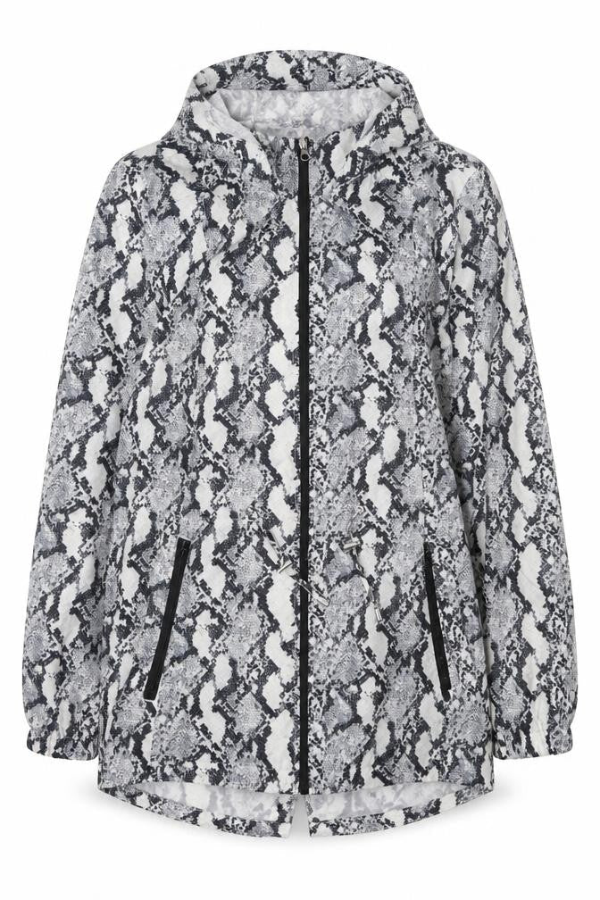 d.e.t.a.i.l.s Women's Animal Print Windbreaker Jacket M